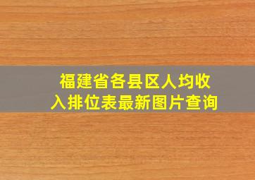 福建省各县区人均收入排位表最新图片查询