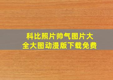 科比照片帅气图片大全大图动漫版下载免费