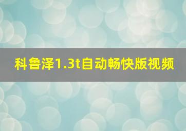 科鲁泽1.3t自动畅快版视频