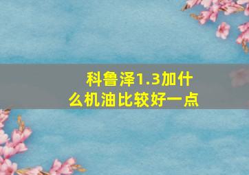 科鲁泽1.3加什么机油比较好一点