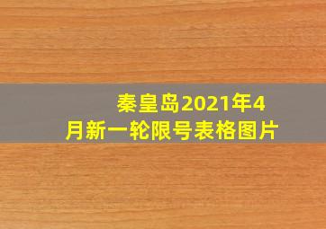 秦皇岛2021年4月新一轮限号表格图片