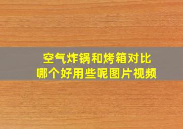 空气炸锅和烤箱对比哪个好用些呢图片视频