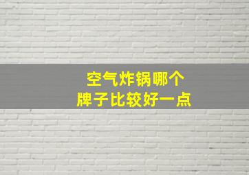 空气炸锅哪个牌子比较好一点