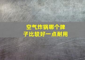 空气炸锅哪个牌子比较好一点耐用