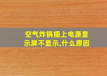 空气炸锅插上电源显示屏不显示,什么原因