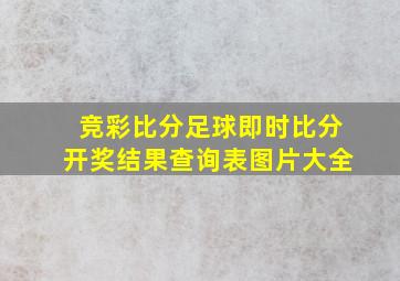 竞彩比分足球即时比分开奖结果查询表图片大全