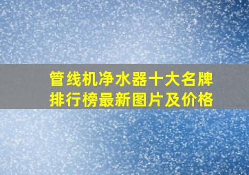 管线机净水器十大名牌排行榜最新图片及价格