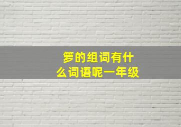 箩的组词有什么词语呢一年级