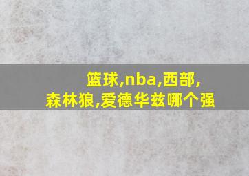 篮球,nba,西部,森林狼,爱德华兹哪个强