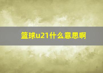 篮球u21什么意思啊