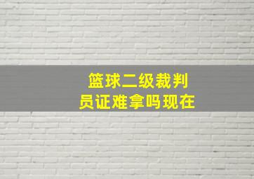 篮球二级裁判员证难拿吗现在