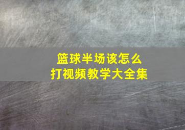 篮球半场该怎么打视频教学大全集