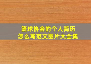 篮球协会的个人简历怎么写范文图片大全集