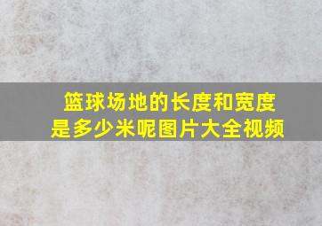 篮球场地的长度和宽度是多少米呢图片大全视频