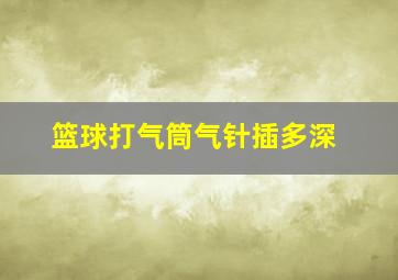 篮球打气筒气针插多深