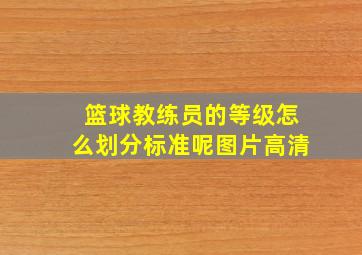 篮球教练员的等级怎么划分标准呢图片高清