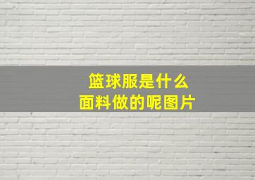 篮球服是什么面料做的呢图片