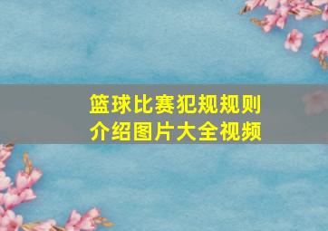 篮球比赛犯规规则介绍图片大全视频