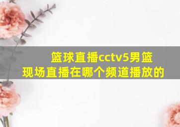 篮球直播cctv5男篮现场直播在哪个频道播放的