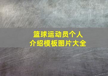 篮球运动员个人介绍模板图片大全