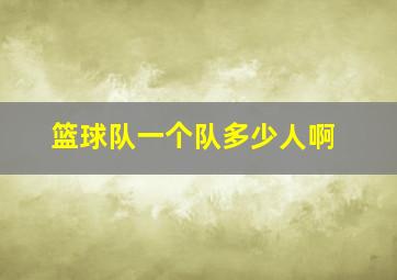 篮球队一个队多少人啊