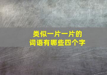 类似一片一片的词语有哪些四个字