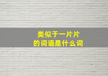 类似于一片片的词语是什么词