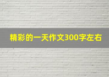 精彩的一天作文300字左右