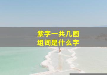 紫字一共几画组词是什么字