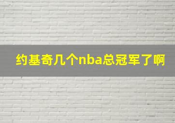 约基奇几个nba总冠军了啊