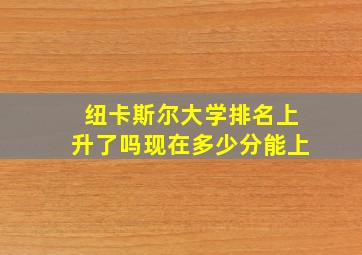 纽卡斯尔大学排名上升了吗现在多少分能上