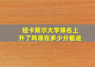 纽卡斯尔大学排名上升了吗现在多少分能进