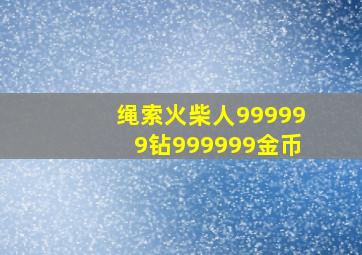 绳索火柴人999999钻999999金币