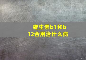 维生素b1和b12合用治什么病