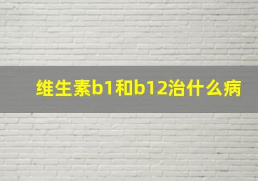 维生素b1和b12治什么病