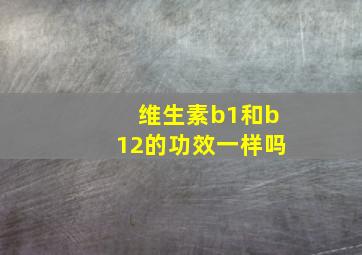 维生素b1和b12的功效一样吗