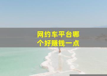 网约车平台哪个好赚钱一点