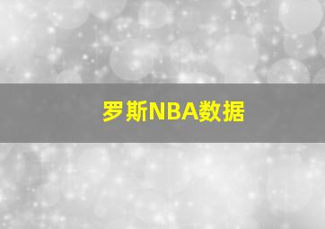 罗斯NBA数据