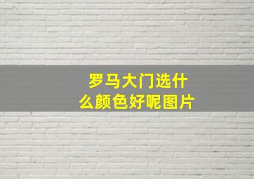 罗马大门选什么颜色好呢图片