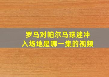 罗马对帕尔马球迷冲入场地是哪一集的视频