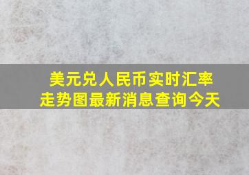 美元兑人民币实时汇率走势图最新消息查询今天