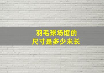 羽毛球场馆的尺寸是多少米长