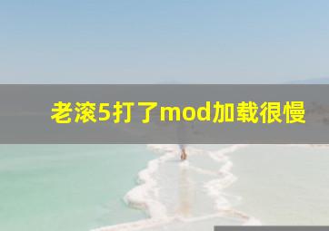 老滚5打了mod加载很慢