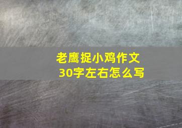 老鹰捉小鸡作文30字左右怎么写