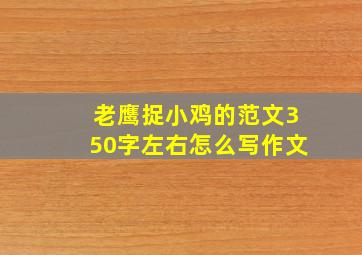 老鹰捉小鸡的范文350字左右怎么写作文