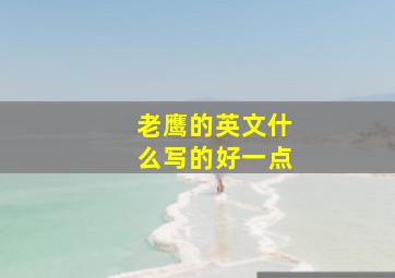 老鹰的英文什么写的好一点