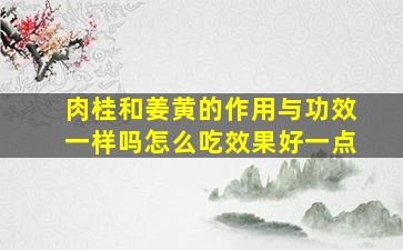 肉桂和姜黄的作用与功效一样吗怎么吃效果好一点