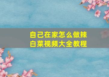 自己在家怎么做辣白菜视频大全教程