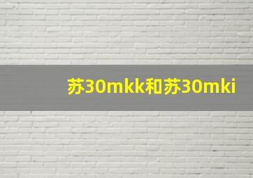 苏30mkk和苏30mki