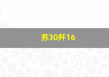 苏30歼16